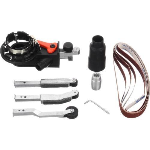 1 Set Durable Sander Machine Sanding Belt Adapter Head Convert With Sanding Belts For 4-1/2" / 5" Electric Angle Grinder