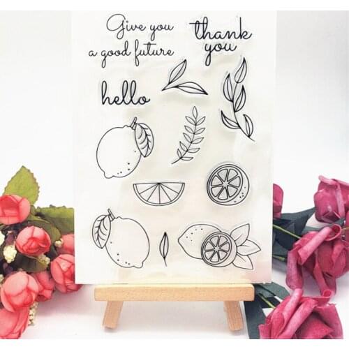 1pc Kawaii Lemon Silicone Clear Seal Stamp DIY Scrapbooking Embossing Photo Album Decoration Rubber Stamp Art Handmade Puzzle