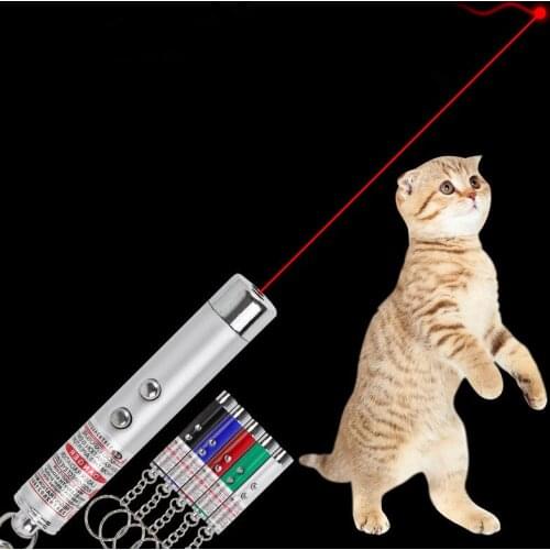 1Pc Funny Toys Color LED Laser Popular Pen Pet Random Red Funny Cat Light White Pointer Play