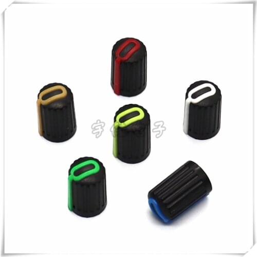 10 Pieces Mixer Adjustment Knob Diameter 10.5mm Height 16mm Plastic Knob Cap 270 Degree D-Shaped Inner Hole 6mm