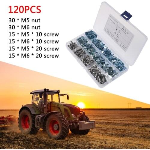 120pcs M5 M6 U Nuts Speed Clip Fastener Assorted Kits Carbon Steel U-shaped Clip Chimney Nut For Motorcycle Car Free Shipping