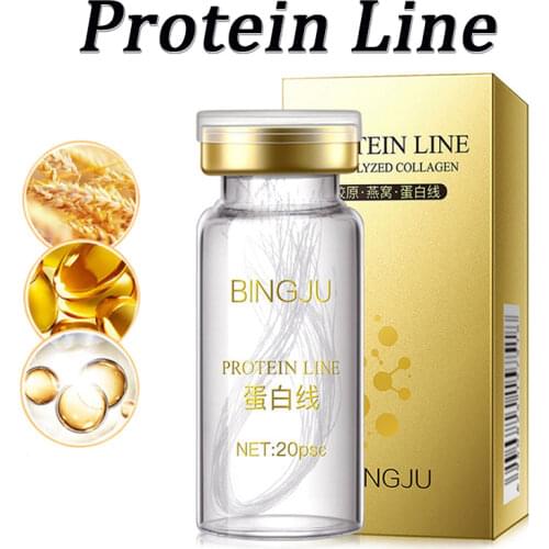20Pcs/Bottle Wrinkle Firm Woman Cosmetic Skin Care Lighten Fine Lines Golden Thread Carving Protein Thread