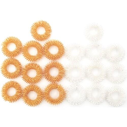 20 Pcs Therapy Finger Massage Ring Acupuncture Ring Health Body Massager Relax Hand Massage Finger Lose Weight Massage Tools