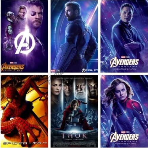 5D Diamond Painting Marvel Superhero Movie Avengers 4 Iron Man Cross Stitch Kits Mosaic Embroidery Full Square Drill Home Decor