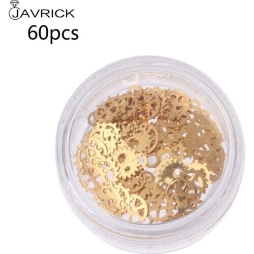 60Pcs Mixed Steampunk Cogs Gears Clock Hand Charm UV Frame Resin Jewelry Filling