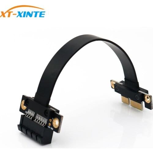 XT-XINTE PCI Express 36 Pin support PCI E 1X 4X 8X 16X Miner mining Graphics video Card Extension Cable cord wire line180 Degree