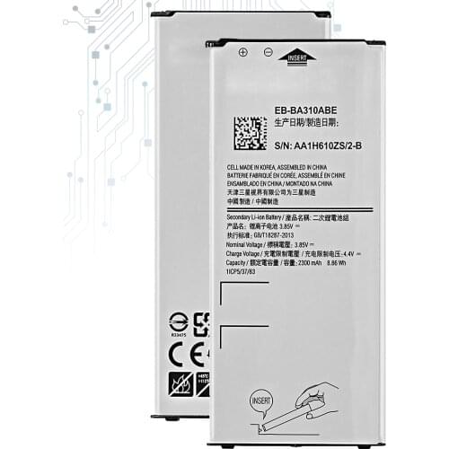 Battery EB-BA310ABE For Samsung GALAXY A3 2016 Edition A310 A310F A310M A310Y SM-A310F 2300mAh EB BA310ABE Battery