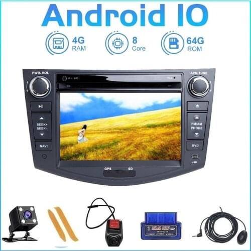 Android 10 Car Multimedia Player For Toyota RAV4 2006-2012 Car GPS Radio Stereo DVD Car Players 2GB/4GB RAM 16GB/64GB ROM