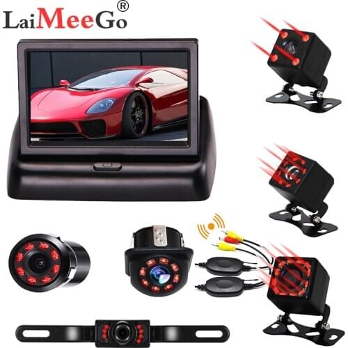 Wireless Car Monitor 4.3 TFT LCD Rear View Camer IR Universal Mirror Parking Assistance for Chevrolet:Cruze/Epica/Aveo/Malibu