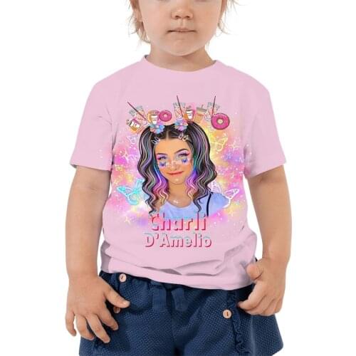 Toddler Charli Damelio 3D Print T-shirts for Kids Tee Tops Summer Baby Boys Girls Tshirts Children T Shirts Camiseta Infantil