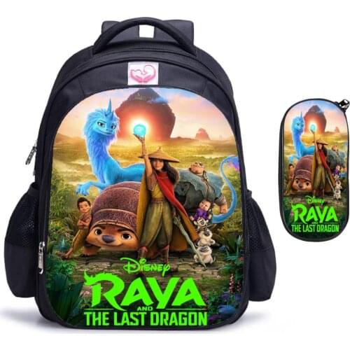 Raya and The Last Dragon Backpack Kids New Cartoon Students School Bags Pencil Bags Primary Mochilas Children Gifts