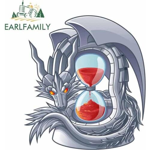 EARLFAMILY 13cm x 11.7cm For The Dragon Car Accessories Stickers Vinyl Material Decal Waterproof Personality Occlusion Scratch