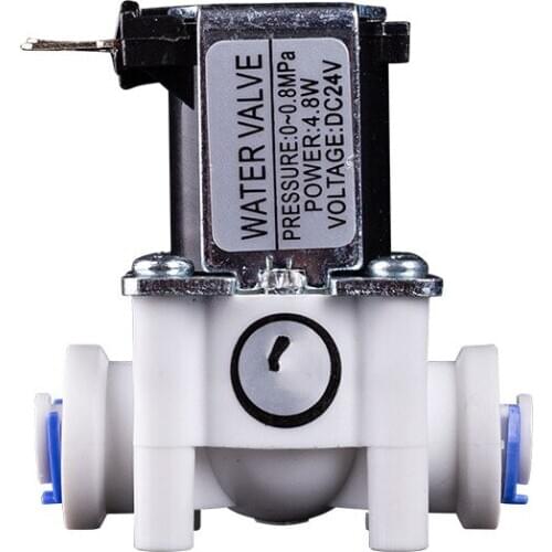 Electric Solenoid Valve Magnetic DC24V Water Air Inlet Flow Switch 1/4 3/8 18s Wastewater solenoid valve for Water Purifier