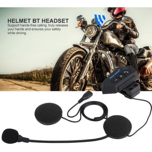 1 Pair Motorcycle Helmet BT Headset Headphone Speakers Support Hands-free Calling