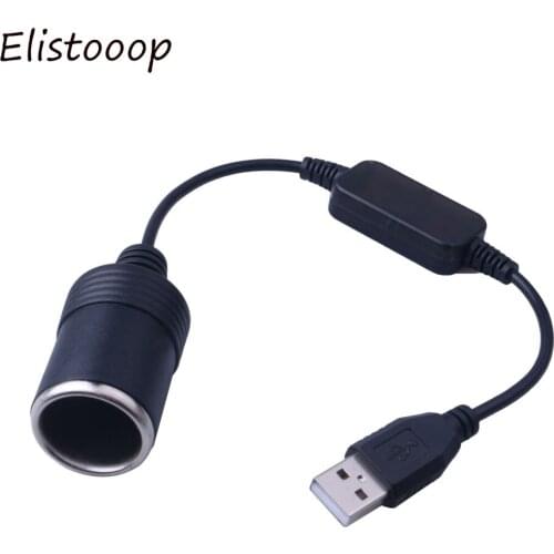 Cigarette Lighter Socket USB Male to Female 5V 2A USB To 12V 8W Cigarette Lighter Adapter Converter FOR Car