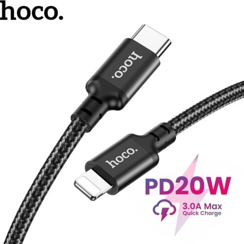 Hoco Nylon PD20W Fast Charging Phone Cable For iPhone 12 Pro Max 12 Mini 3A PD Type C Wire Cord For iPhone 11 Pro Max X SE 2020