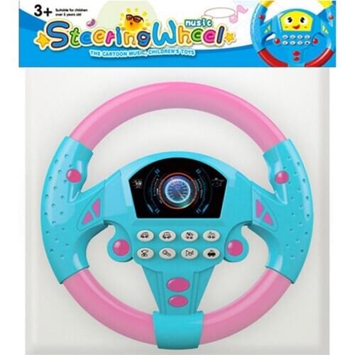 Toy car wheel kids baby interactive toy kids steering wheel with light sound simulation driving car toy education toy gift