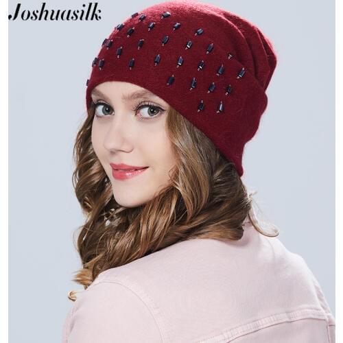 Женские вязаные шапки JOSHUASILK China At AliExpress