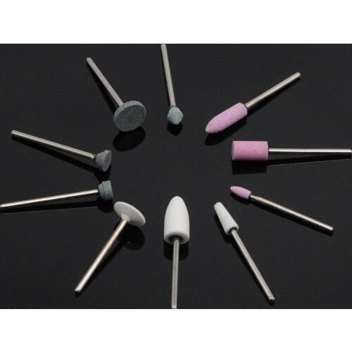 Dentistry Clinic Gravel Ceramic Thick Mounted Burs Polisher 2.35mm For Dental Clinic Equipment