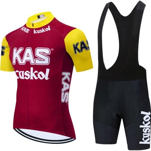 2021 Pro Cycling Jersey Set KAS Team Summer MTB Bicycle Clothing Maillot Ropa Ciclismo Polyester Racing Bike Clothes Cycling Set