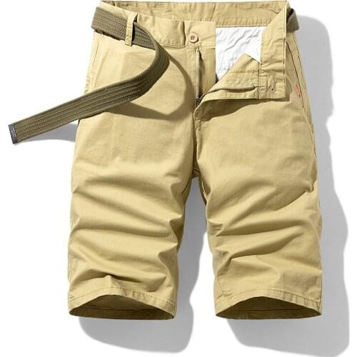 Pure Cotton Summer Mens Cargo Shorts Boys Casual Pocket Streetwear Plus Size Male Long Bermuda Shorts Blue Green Z093