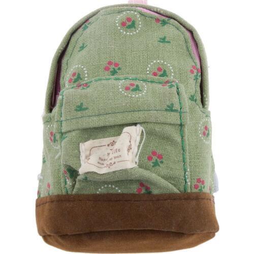 1:6 Scale Dolls House Miniature Backpack Shoulder Bag Green Floral Dollhouse Decoration Accessory Outgoing Packets Girl Gift