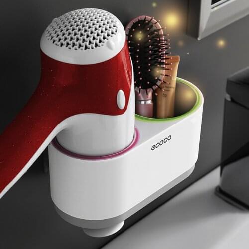 Multifunction Hair Dryer Rack Compartment Bathroom Organizer Punch-free Home Shelf Things For Toilet Bathroom Accessories Sets
