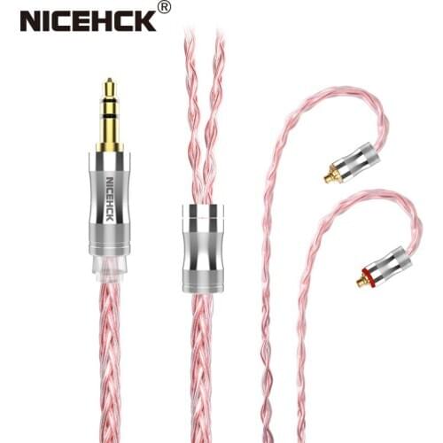 NICEHCK C8s-2 8 Core Silver Plated Copper Cable 3.5mm/2.5mm/4.4mm MMCX/NX7/QDC/0.78 2Pin Headset Audio Cable for KXXS Kanas MK3