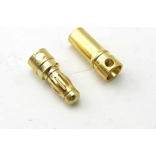 Wholesale 1/5/10/50Pair 4/5.5/6mm Gold Connector Banana Plug For ESC Battery Motor