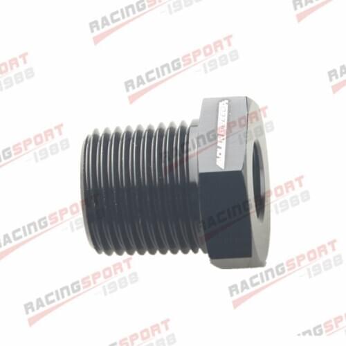 3/8'' NPT Male To 1/8'' NPT Female Fitting Adaptor Aluminum Black
