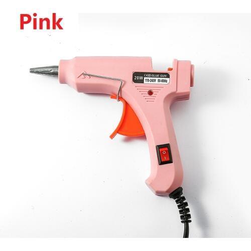 High Temp Heater Melt A Hot Glue Gun 20W 40W Repair Tool Heat Gun Mini Gun EU Use 7mm Glue Sticks Optional Base