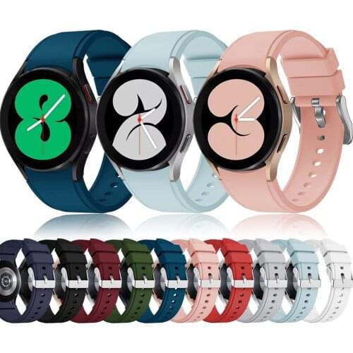 Official Silicone Band For Samsung Galaxy Watch 4 classic 46mm 42mm Replacement Strap For Galaxy Watch4 44mm 40mm Wristbands