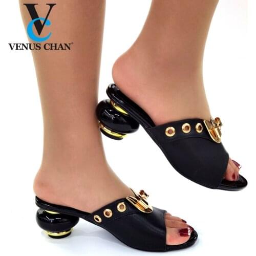 New Fashion Summer Women Slippers High Heels Sandals Fashion Evening Shoes Ladies Square Toe High Heel Elegant Sandal Female