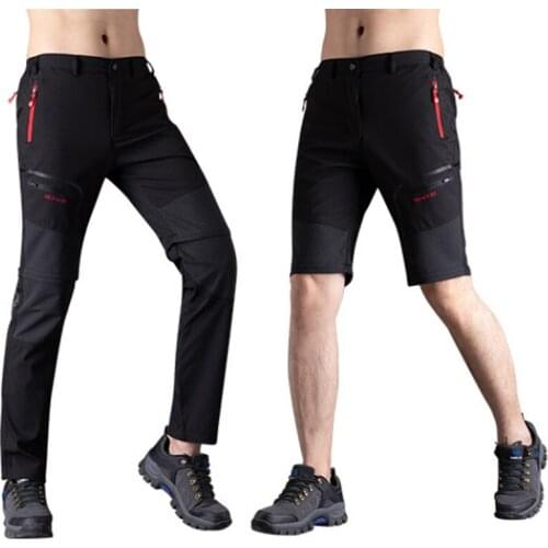 Summer New Hiking Long Pants Men Trekking Fishing Trousers Plus Size Waterproof Breathable Removable Outdoor Camping Clothes