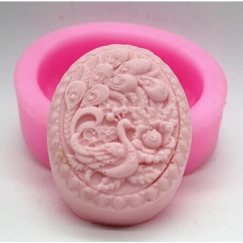 Silicone mold peacock pattern handmade soap mold Chocolate Fondant cake mould Baking mold DIY tools