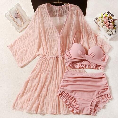 STAERK 2021 new conservative students covered belly show thin sunscreen smock spa three-piece suit female