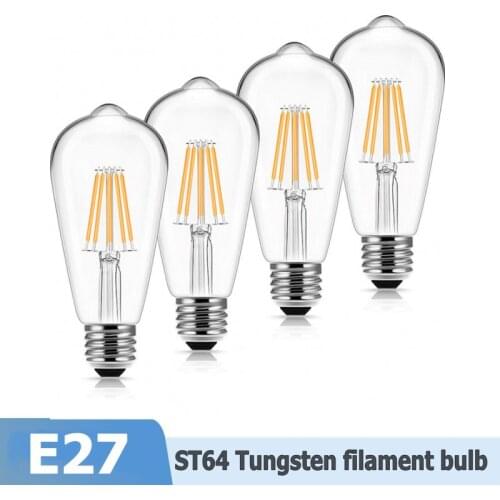 Retro Edison Light Bulb E27 220V 6W 8W 12W ST64 G80 G95 T45 T185 A19 A60 Filament Incandescent Ampoule Bulbs Vintage Edison Lamp
