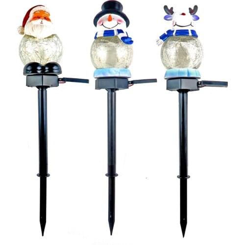 10LED Solar Light Outdoor Garden Crackle Glass Lamp Ground Light Waterproof Christmas Decoration Courtyard Landscape Lawn Lamp