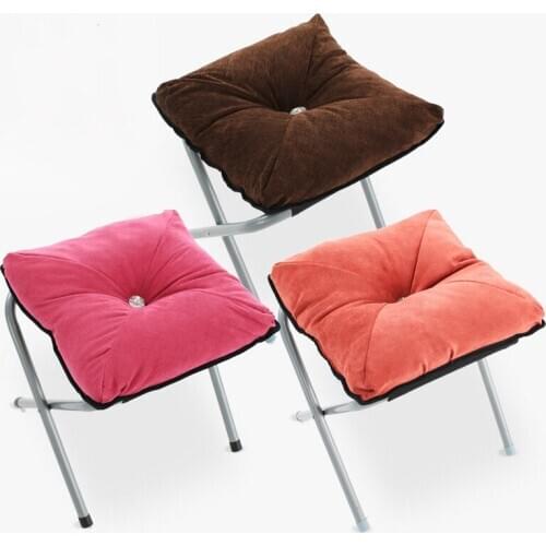 Fabric footrest casual fashion square stool folding stool low stool shoe bench lunch break nap balcony sofa stool