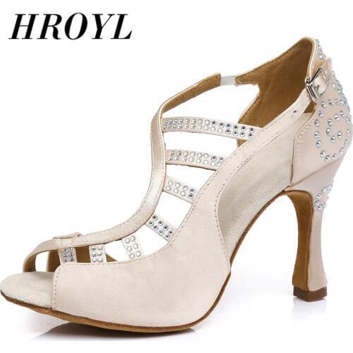 Latin Dance Shoes New womens girls ladys Ballroom indoor tango salsa Rhinestone Dancing Shoes high heel wholesale Hot sale