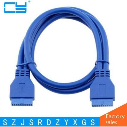USB 3.0 Motherboard 20pin Female connector to 20pin female 50cm extension cable 50cm