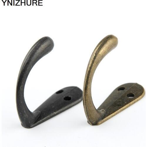 YNIZHURE 30PCS 31*35mm Wall Hook for Clothes Antique Zinc Alloy Door Vintage Coat Hat Bag Towel Decorative Single Hook for Cloth
