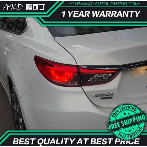 AKD tuning cars Tail lights For Mazda 6 Atenza Taillights LED DRL Running lights Fog lights angel eyes Rear parking lights