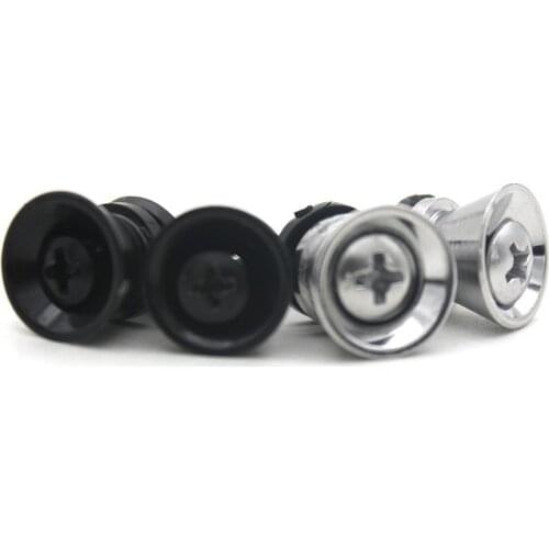 2pcs/set Guitar Strap Lock Pins Peg Metal Black/Silver for Acoustic Electric Guitar Ukulele Bass