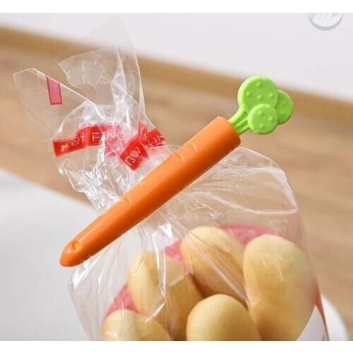 5/10/20Pcs Carrot Food Bag Sealing Clip Fresh-Keeping Clamp Sealer for Food and Snack Bags Kitchen H88F