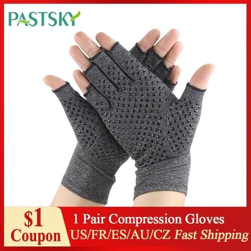 1Pair Arthritis Compression Gloves Joint Finger Pain Relief Hand Wrist Support Health Care Joint Pain Relief Gloves Hand Brace
