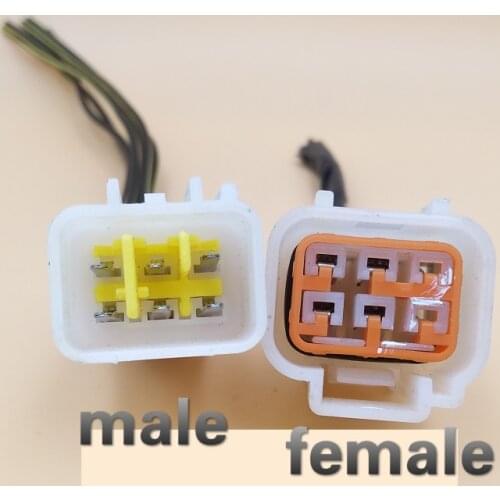 1pc male female for Lifan 320 turn signal headlight assembly plug line tail plug-in modification connector
