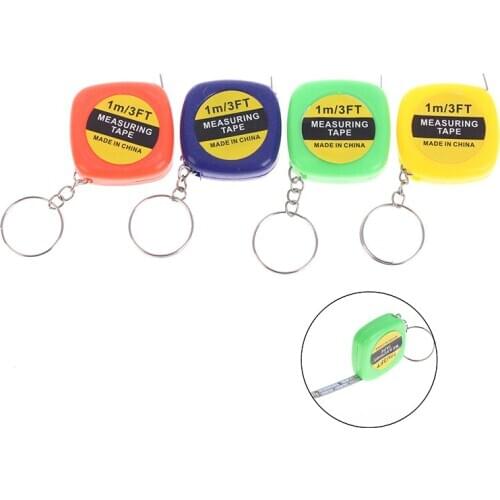 1pcs Retractable Ruler Tape Measure 1m/3ft Sewing Cloth Metric Tailor Tool Small Tape Measure Keychain Pendant