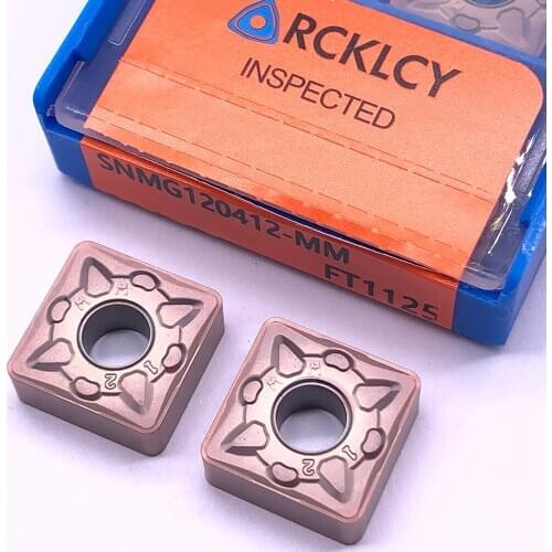 10pcs RCKLCY SNMG120412 MM FT1125 Carbide Insert Processing Machine Tool Accessories Blade Machining Stainless Steel Parts