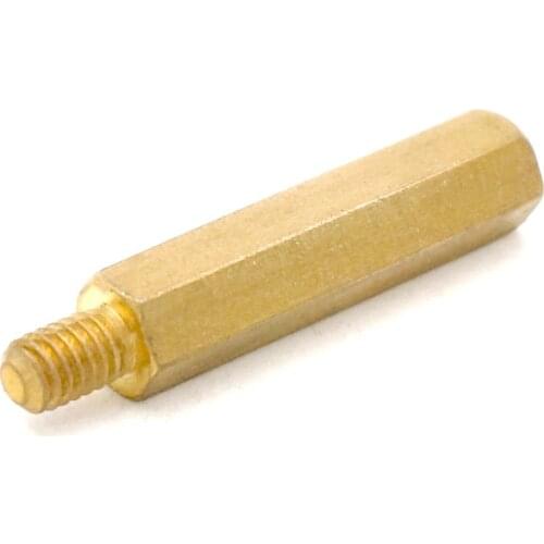 2pcs M4*25+6mm Thread Male x Female Hexagonal Brass PCB Standoffs Spacers Special Sales